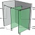 Душевые стеклянные перегородки (матовое стекло 8-10 мм) (пример на 4 кабины)
