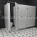 Изображение Сантехнические туалетные перегородки из HPL пластика 3 кабины (каркас стальные штанги) 