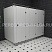Изображение Сантехнические туалетные перегородки из HPL пластика 3 кабины (каркас стальные штанги) 