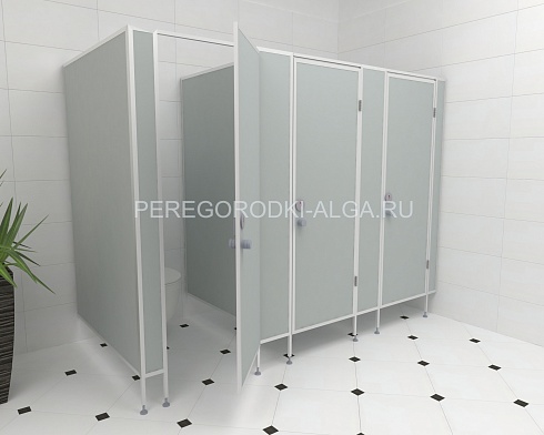 Изображение Сантехнические туалетные перегородки для школ (3 кабины) 